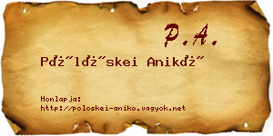 Pölöskei Anikó névjegykártya